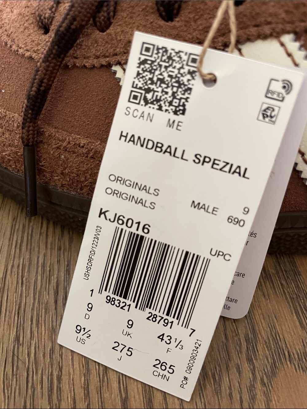 Adidas Handball Spezial Size 9.5 Mens Brown White Gum KJ6016 - NEW no box - Picture 6 of 10